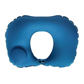 (特價) 簡單生活充氣U型枕(中藍)