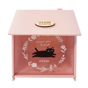 O Cat 貓屋存錢筒 粉