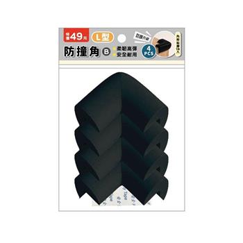 (特價)簡單生活_L型防撞角4入(黑)