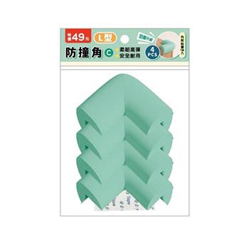 (特價)簡單生活_L型防撞角4入(淺綠)