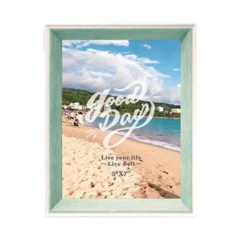 簡單生活－5*7木質風相框（綠）