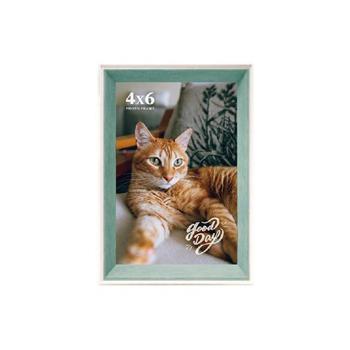 簡單生活-4*6木質風相框(綠)