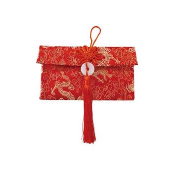 節慶系列-橫式流蘇布紅包袋(招財)