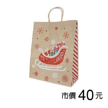 耶誕手提紙袋(大)-紅雪橇