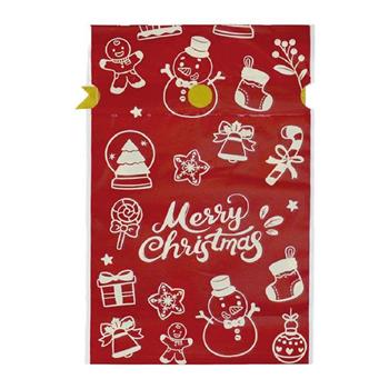 簡單生活束口禮物袋3入(紅色聖誕)