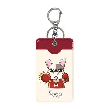(特價) 皮革卡套鑰匙圈(欠揍逆)-汪來汪趣wdog