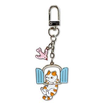 O Cat 金屬串串掛飾鑰匙圈 窗台