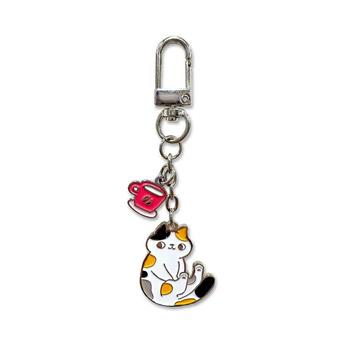 O Cat 金屬串串掛飾鑰匙圈 咖啡