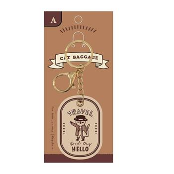 貓行李-貓行李刺繡鑰匙圈(Hello)