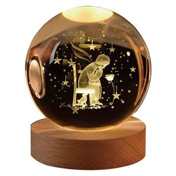 (特價)簡單生活-炫彩水晶球小夜燈(小王子)