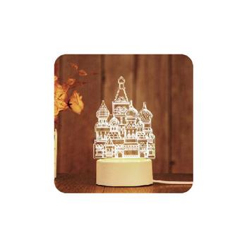簡單生活-3D USB供電三段式小夜燈(城堡)