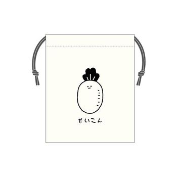 簡單生活-小呸角手感小束口袋(白)