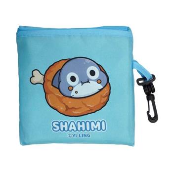 (特價)鯊西米環保摺疊購物袋(水藍)【金石堂、博客來熱銷】