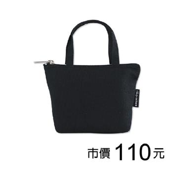 帆布手提零錢包-黑