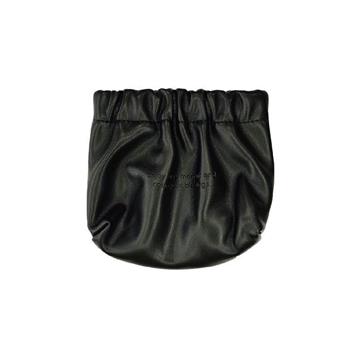 (特價)簡單生活 造型皮革收納袋彈片袋(黑色)