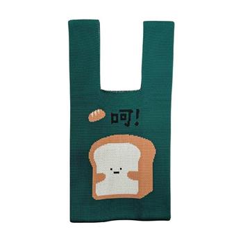 (特價)小呸角-針織提袋(吐司君)