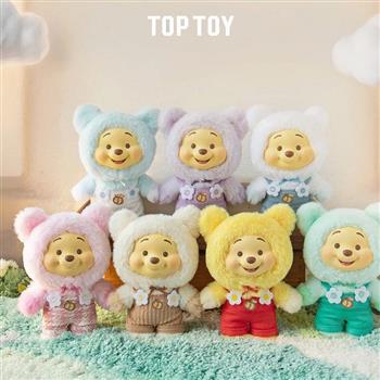 TOPTOY 迪士尼小熊維尼糖果熊系列搪膠毛絨盲盒_單入隨機款