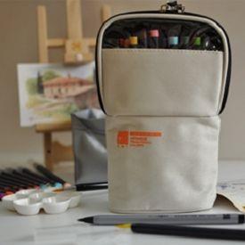 【AKASHIYA】(彩SAI)日本彩繪毛筆戶外寫生包-米白【金石堂、博客來熱銷】