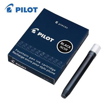 PILOT百樂 微笑鋼筆卡式墨水6入-黑