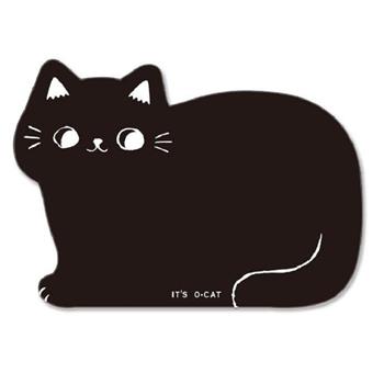 O Cat 貓咪皮質滑鼠墊 黑