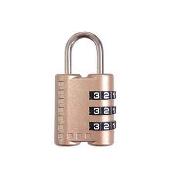 趣旅行3碼密碼鎖(玫瑰金)