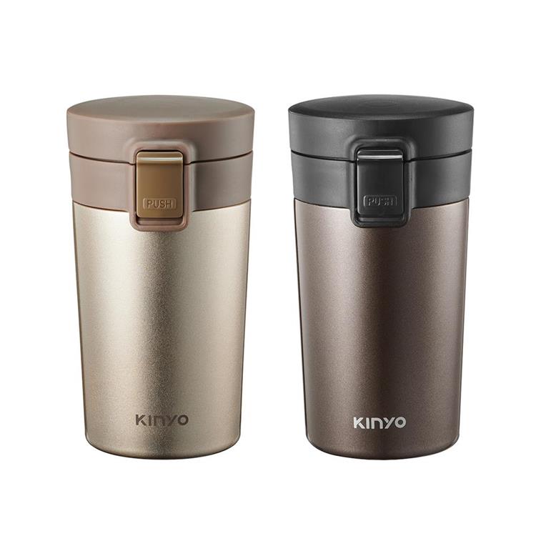 【KINYO】KIM－35BR 不鏽鋼咖啡保溫杯（300ML）－棕
