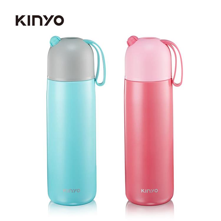 【KINYO】KIM－39PI 316不鏽鋼真空保溫杯（400ML）－粉