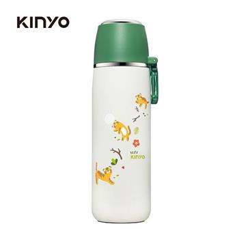 【KINYO】KIM-4013G 不鏽鋼杯蓋保溫杯 綠【金石堂、博客來熱銷】