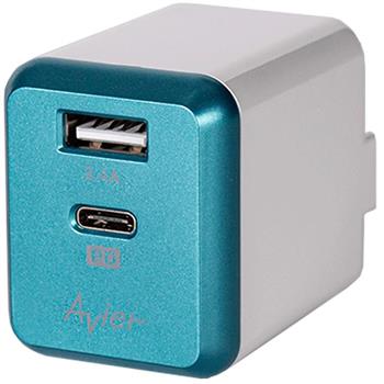 【Avier】PD3.0+2.4A USB電源供應器_墨青【金石堂、博客來熱銷】