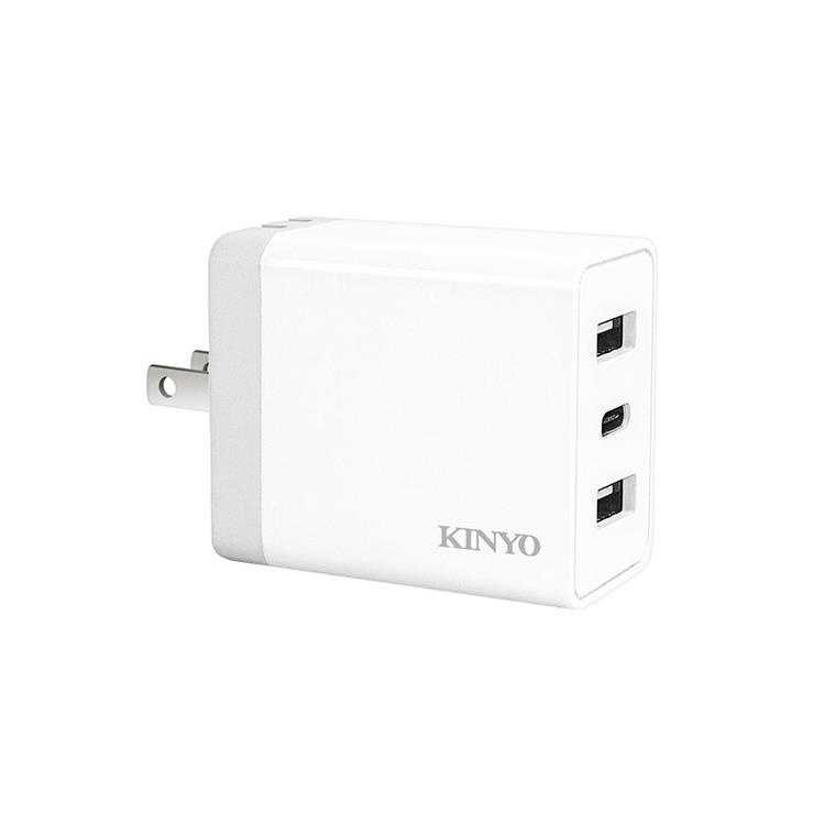 【KINYO】雙USB+Type－C充電器CUH－5355