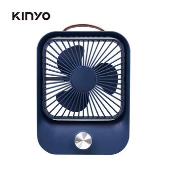 【KINYO】UF-6745BU 復古無段式桌扇 藍【金石堂、博客來熱銷】