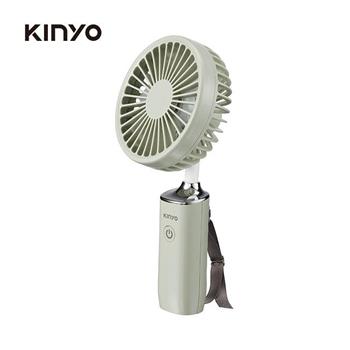 KINYO- UF-187G 手持充電風扇3.8吋 綠【金石堂、博客來熱銷】