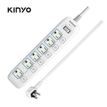 【KINYO】GI-3769 7開6插高溫斷電延長線