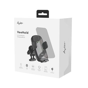 【Avier】VeeHold 15W Qi無線充電車架-自動對位感應線圈