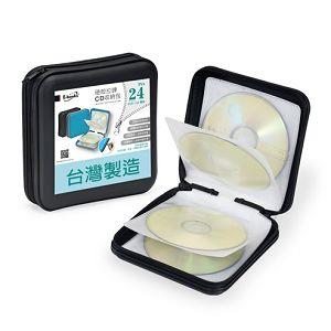 E-books 24入硬殼拉鍊CD收納包-黑【金石堂、博客來熱銷】