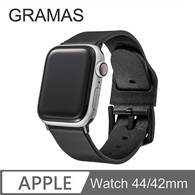 Gramas_Apple Watch （44/42 mm）_真皮錶帶 （黑）