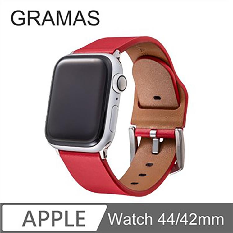 Gramas_Apple Watch （44/42 mm）_真皮錶帶 （紅）