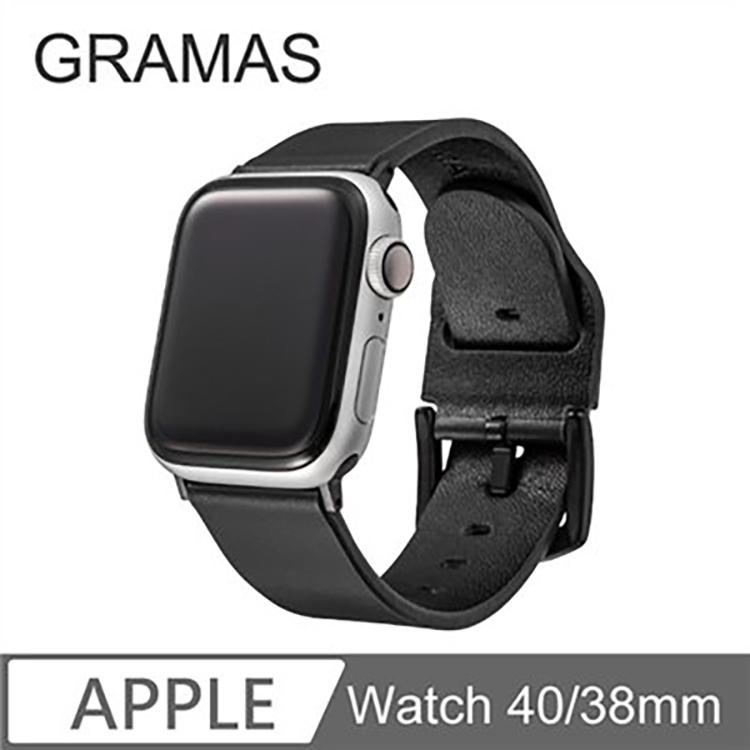 Gramas_Apple Watch （40/38 mm）_真皮錶帶 （黑）