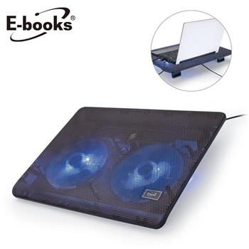 E-books C5 超輕薄雙風扇筆電散熱座【金石堂、博客來熱銷】