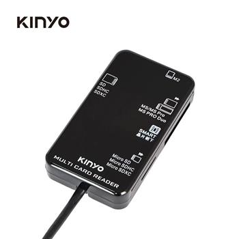 【KINYO】多合一晶片讀卡機黑15CM KCR6250【金石堂、博客來熱銷】