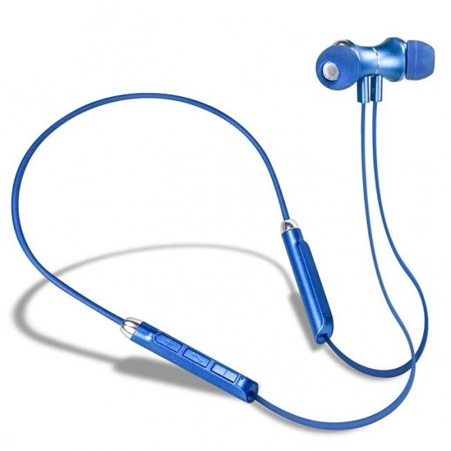 【KINYO】 BTE－3750藍芽超輕量吸磁頸掛耳機－藍