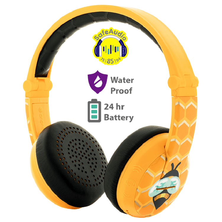 BuddyPhones Wave 藍芽防水系列 兒童耳機（黃）－4色