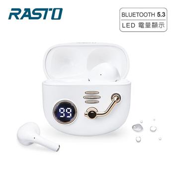 RASTO RS47 舊時光電量顯示真無線藍牙5.3耳機【金石堂、博客來熱銷】