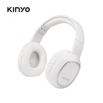【KINYO】BTE-3830無線藍牙頭戴式耳機-白