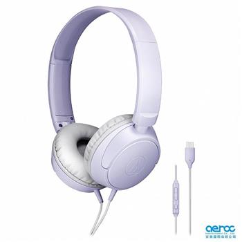 鐵三角 ATH-S120C USB Type-C用耳罩式耳機 薰衣草紫