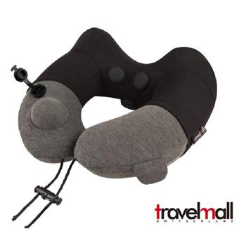 Travelmall 專利 3D 按壓式(保健按摩)充氣枕 - 黑【金石堂、博客來熱銷】