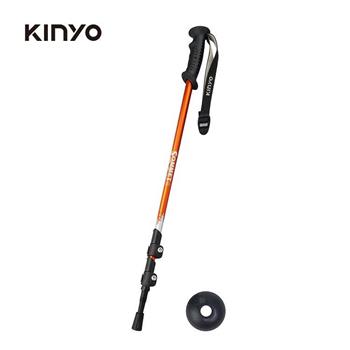 KINYO-TP-6010O三節鋁合金伸縮登山杖(橘)