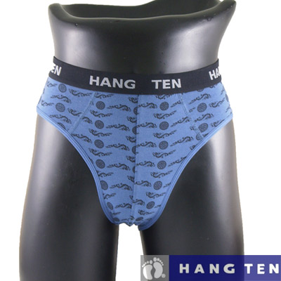 【HANG TEN】精典型男彈力棉印花三角褲~6件組 （隨機取色）