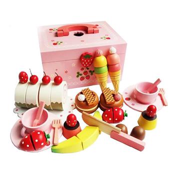 草莓甜心派對木製玩具家家酒組 附收納箱【金石堂、博客來熱銷】