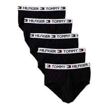 【Tommy Hilfiger】男時尚LOGO款黑色三角內著5件組【金石堂、博客來熱銷】